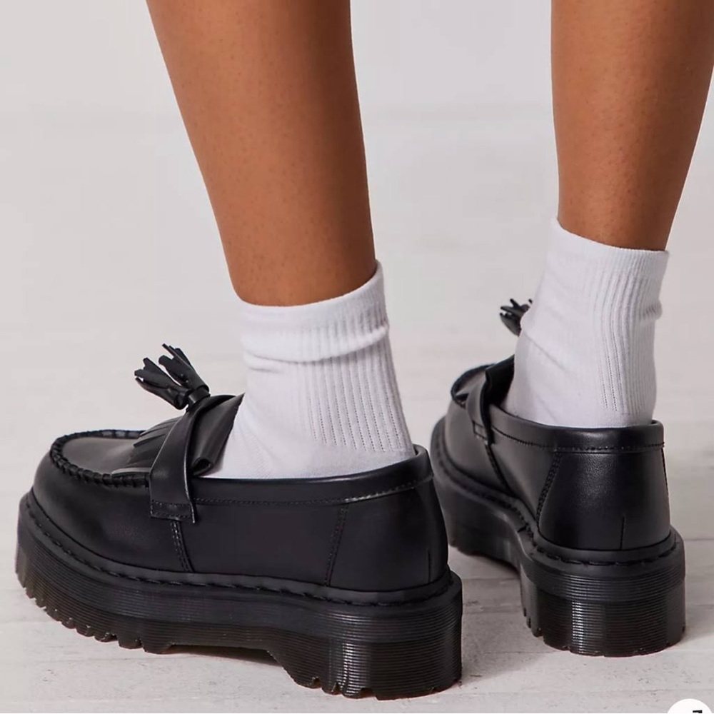 DR MARTENS VEGAN ADRIAN FELIX PLATFORM TASSEL LOAFERS Size 6/37